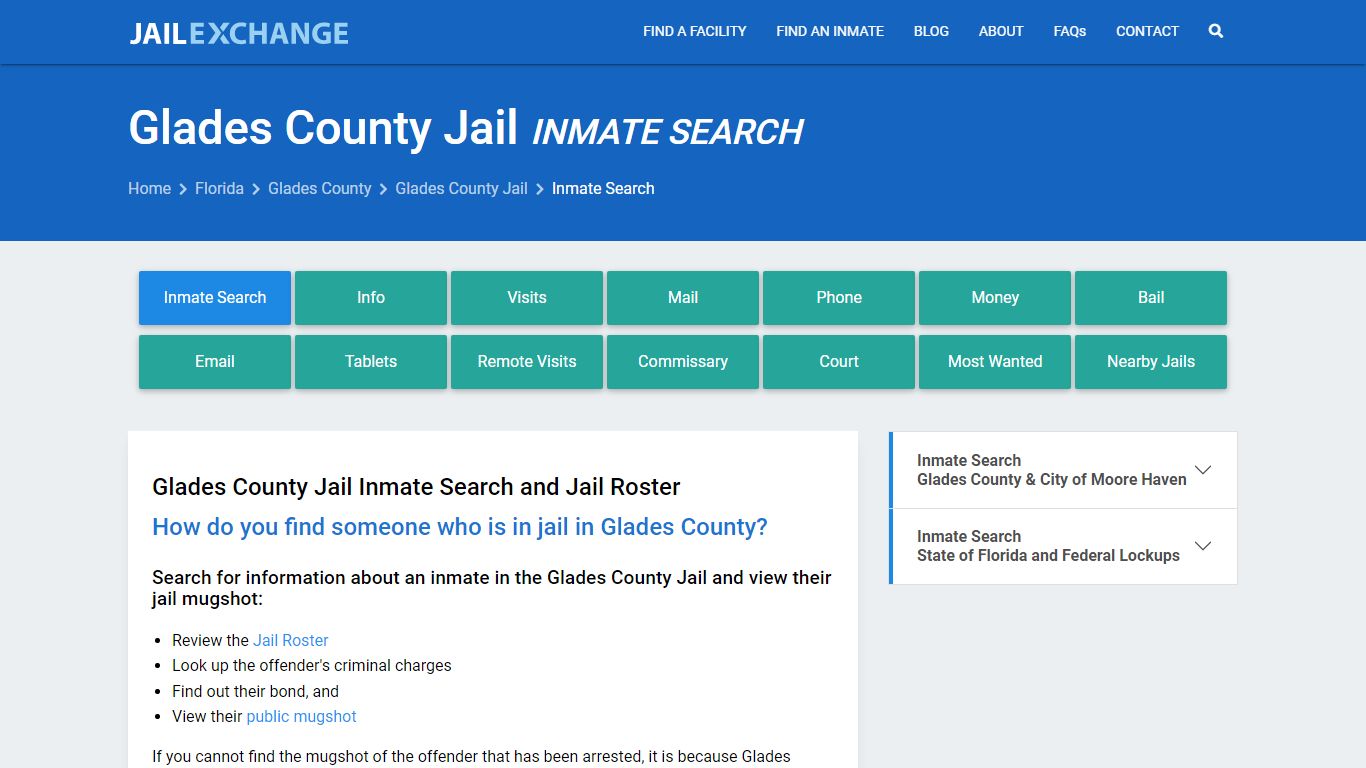 Inmate Search: Roster & Mugshots - Glades County Jail, FL - Jail Exchange